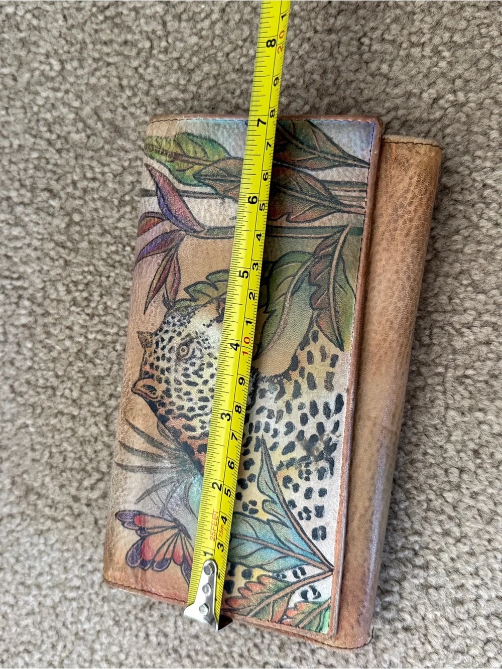 Anuschka Multicolor Leopard & Botanical Leather Wallet
